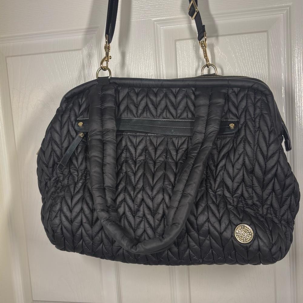Happ Brand Black Quilted Baby Bag